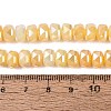Electroplate Crackle Imitation Jade Glass Beads Strands EGLA-Q135-01A-C07-4