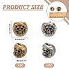  2Pcs 2 Colors Brass EDC European Beads FIND-NB0004-99-2