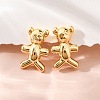 Brass Stud Earrings EJEW-R016-24G-3