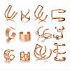 12Pcs Alloy Rhinestone Cuff Earrings WGB83F9-30-1