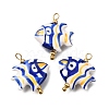 Ocean Themed Hand Painted Ceramic Porcelain Pendants PR-CBA0027-05G-06-1