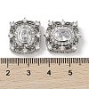 Brass Micro Pave Cubic Zirconia Beads KK-G491-36P-04-3