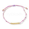 Brass Round Beads Braided Bead Bracelets AZ5003-8-1