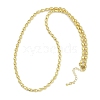 Rack Plating Brass Textured Teardrop Link Chain Necklaces for Women NJEW-K382-08G-1