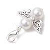 Angel Glass Pearl Pendant Decorations HJEW-JM02365-4