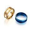 316L Titanium Steel Grooved Finger Ring Settings FIND-TA0001-13-4