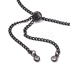 3Pcs 3 Colors Adjustable 304 Stainless Steel Curb Chains Bracelet Making AJEW-JB01213-4