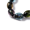 Handmade Dichroic Foil Glass Beads Strands DICH-U001-12J-3