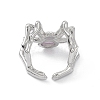 Spider Natural Kunzite Cuff Rings RJEW-G273-02P-08-3