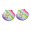 Rainbow Color Printed Iron Pendants RN-CBA3547-01A-1