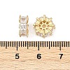 Brass Micro Pave Cubic Zirconia Beads KK-H202-10G-3