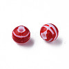 Opaque Striped Acrylic Beads MACR-S373-27D-01-1