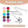 2 Sets Alloy Hollow Essential Oil Diffuser Perfume Locket Pendant 304 Stainless Steel Chain Necklaces NJEW-HS0001-22A-2