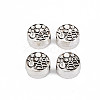 Tibetan Style Alloy European Beads Settings for Enamel TIBEB-N007-027-1