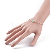 Natural  Green Aventurine Round Beaded Bangle BJEW-JB07840-02-3