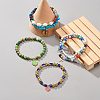 6Pcs 6 Style Natural Mixed Gemstone & Pearl & Glass Beaded Stretch Bracelets Set BJEW-JB08876-2