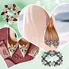 AHADERMAKER 4Pcs 2 Styles Flower Brass Rhinestone Shoe Decorations AJEW-GA0006-94A-6