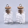 Glass Wishing Bottle Pendant Decorations GLAA-N037-01J-2