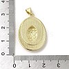 Brass Pave Shell Pendants KK-I708-16O-G-3