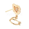 Brass Pave Colorful Cubic Zirconia Stud Earring Findings KK-N216-545-5