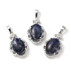 Natural Sodalite Oval Pendants G-NH0025-15P-17-1