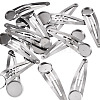 15Pcs 3 Styles 304 Stainless Steel Snap Hair Clip Finding STAS-TA0006-49-3