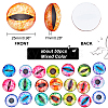   1 Bag Printed Glass Cabochons GGLA-PH0001-45C-2