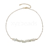 Natural New Jade Chip Bib Necklaces NJEW-JN04950-01-4