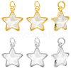 10Pcs 2 Colors Brass Charms KK-BBC0019-20B-1