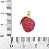 Fruit Alloy Enamel Pendants ENAM-P264-02H-G-4