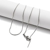 Ion Plating(IP) Adjustable 304 Stainless Steel Snake Chain Necklaces NJEW-K270-01P-1