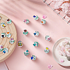 24Pcs 12 Colors Handmade Porcelain Glazed Beads PORC-PA0001-42-7