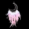 Iron Woven Web/Net with Feather Pendant Decorations LS-AJEW-P097-02-1