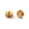 Brass Micro Pave Cubic Zirconia Beads KK-R216-09G-2