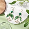 Glass Seed Beaded & Dyed Natural Malaysia Jade Dangle Earrings for Women EJEW-MZ00204-2
