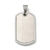 304 Stainless Steel Stamping Blank Tag Pendants STAS-G346-20P-1