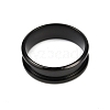 201 Stainless Steel Grooved Finger Ring Settings STAS-TAC0001-10E-B-3