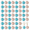 52Pcs 2 Styles Natural Shiva Eye Shell Pendants PALLOY-CA00035-1