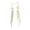 Resin Imitation Pearl with Crystal Rhinestone Dangle Earrings EJEW-C037-03LG-2