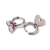 3 Pairs 3 Styles 304 Stainless Steel Clay Rhinestone Huggie Hoop Earrings EJEW-K279-08C-P-4