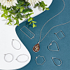 Unicraftale 14Pcs 7 Styles 304 Stainless Steel Open Back Bezel Pendants FIND-UN0002-28-2