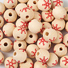 Natural Wooden Beads WOOD-TAC0010-02A-13