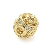 Brass Micro Pave Cubic Zirconia Beads KK-Z095-04G-02-2