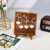 Wooden Family Tree With Heart Tag Sign AJEW-WH0609-088-5