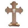 Unfinished Wood Cross Cutouts Ornaments DJEW-H011-01B-1