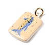 Printing 304 Stainless Steel Pendants STAS-K304-13F-G-2