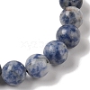 10mm Round Natural Blue Spot Jasper Braided Bead Bracelets BJEW-C067-01C-15-3
