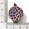 Natural Purple Banded Agate(Dyed & Heated) Pendants G-P560-01R-11-3