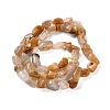 Natural Yellow Rutilated Quartz Beads Strands G-P497-01C-58-3