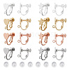  16Pcs 8 Style Star & Heart Brass Clip-on Earring Findings KK-TA0001-26-1